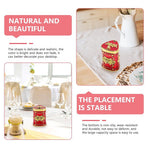 Red Toothpick Holder Jar with Embossed Floral Design, Decorative and Practical for Home, Kitchen, and Restaurant Use