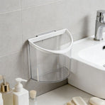 No-Drill Wall Mount Trash Can, Minimalist Hanging Waste Basket, Space-Saving Garbage Bin for Kitchen Bathroom Laundry Bedroom
