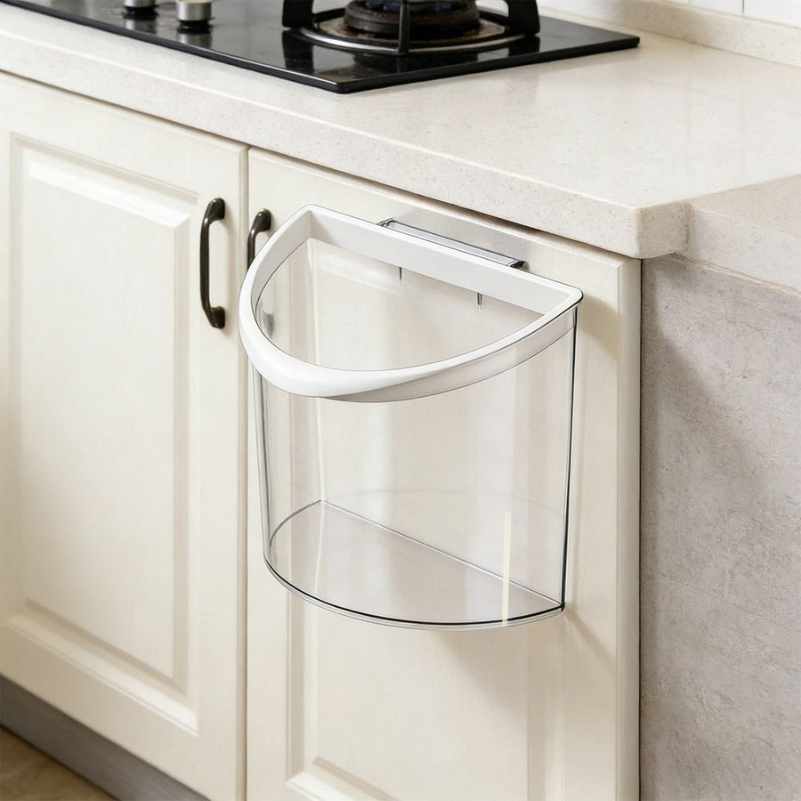 No-Drill Wall Mount Trash Can, Minimalist Hanging Waste Basket, Space-Saving Garbage Bin for Kitchen Bathroom Laundry Bedroom