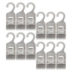12Pcs Clear Plastic Clothes Clips with Strong Clamp for Hanging Laundry and Beach Towels