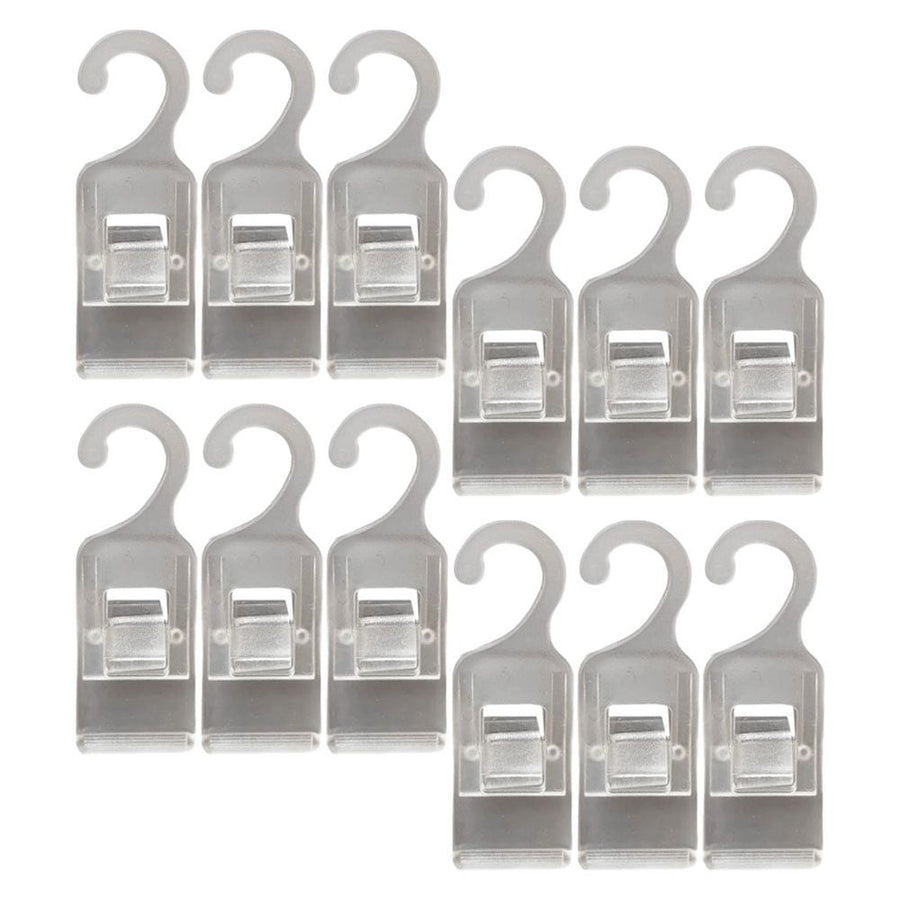 12Pcs Clear Plastic Clothes Clips with Strong Clamp for Hanging Laundry and Beach Towels