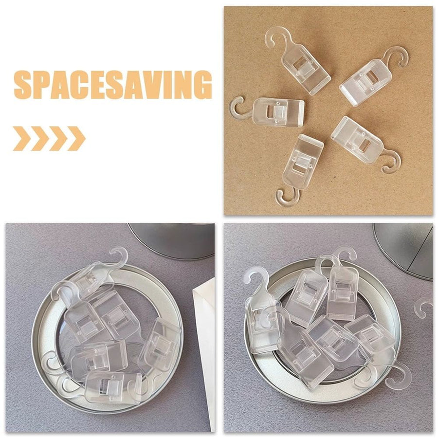 12Pcs Clear Plastic Clothes Clips with Strong Clamp for Hanging Laundry and Beach Towels