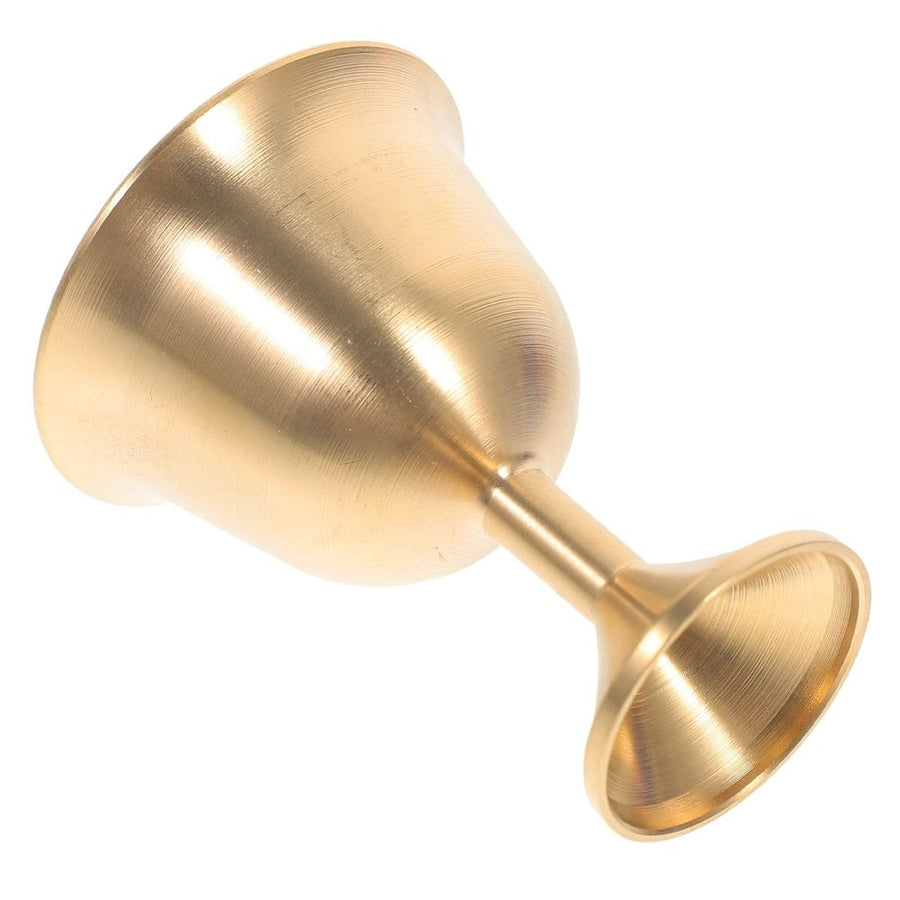 Golden Brass Metal Cup for Offering Water - Multi-Purpose Drinking Goblet