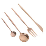 Stylish Rose Plated Gold Utensils Set for Everyday and Special Meals 1Set