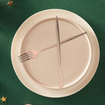 Stylish Rose Plated Gold Utensils Set for Everyday and Special Meals 1Set