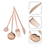 Stylish Rose Plated Gold Utensils Set for Everyday and Special Meals 1Set