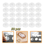 Self-Adhesive Ceiling Hooks Transparent Plastic for Hanging Decorations 50Pcs