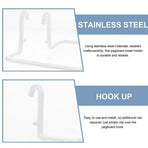 White Stainless Steel Pegboard Paper Towel Holder Rack for Workbench and Garage Organization