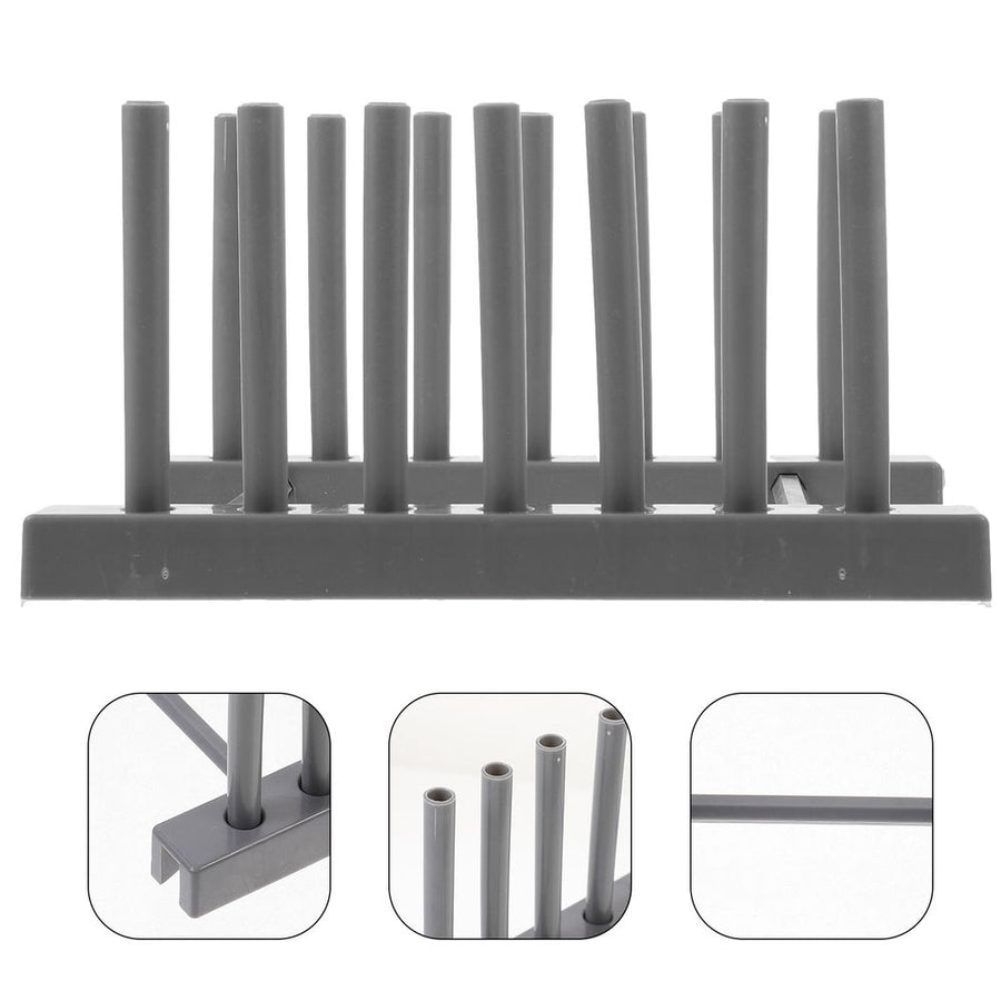 Plastic Dish Drainer with Cutlery Organizer for Kitchen Cabinet Storage and Countertop Use