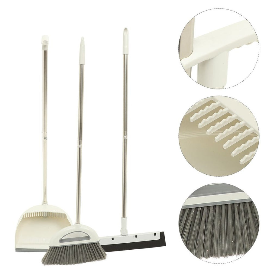 Metal Handle Broom and Dustpan Set with Ergonomic Grip for Cleaning, and Lightweight Design