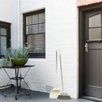 Metal Handle Broom and Dustpan Set with Ergonomic Grip for Cleaning, and Lightweight Design