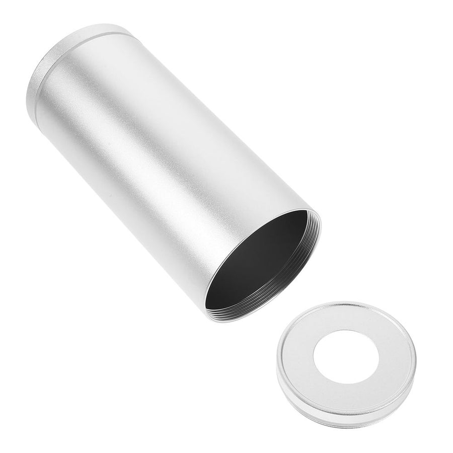 Plated Silver Round Car Tissue Box Holder with Multifunctional Storage