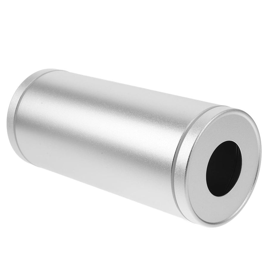 Plated Silver Round Car Tissue Box Holder with Multifunctional Storage