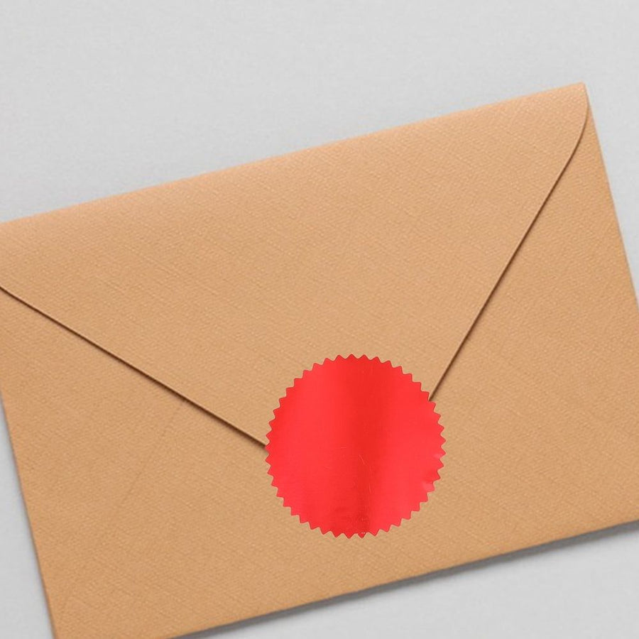 250Pcs Red Adhesive Paper Embossing Labels for Certificate Seals and Formal Document Closure