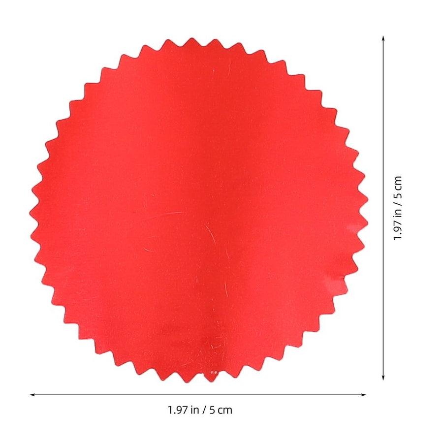 250Pcs Red Adhesive Paper Embossing Labels for Certificate Seals and Formal Document Closure