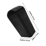 Thicken Black Plastic Flip Lid Trash Bin for Bathroom and Office Use