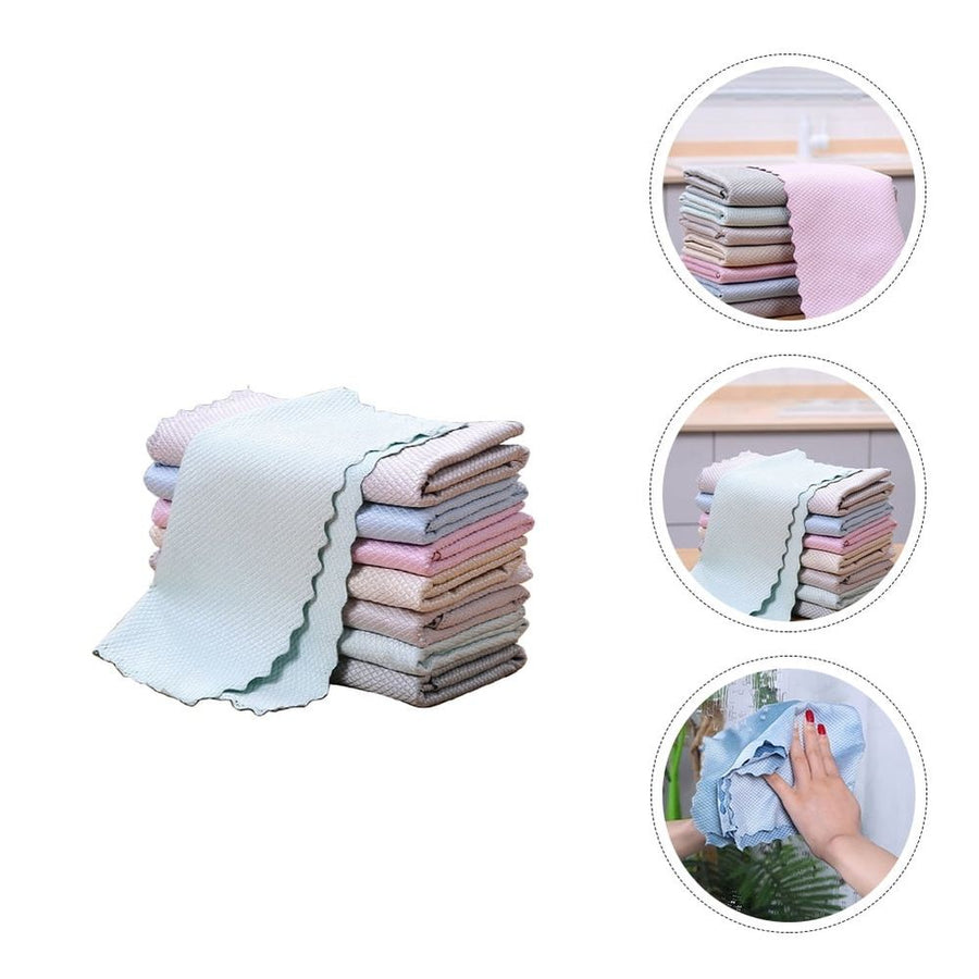 Kitchen Dishcloth Premium Microfiber Assorted Colors Practical Duster Cloth