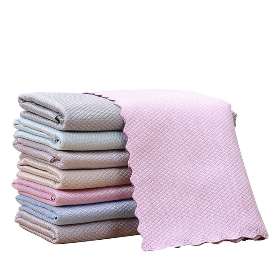 Kitchen Dishcloth Premium Microfiber Assorted Colors Practical Duster Cloth