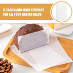 Heat Resistant Nonstick Parchment Paper, White, for Home Baking, Consistent Sizing, 200Pcs
