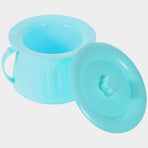 Plastic Bedpan for Home Use with Stable Base and Smooth Edges, Chamber Pot for Comfort and