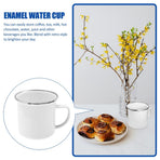 1Pc White Enamel Tea Cup Multifunctional Water Coffee Drink Cup
