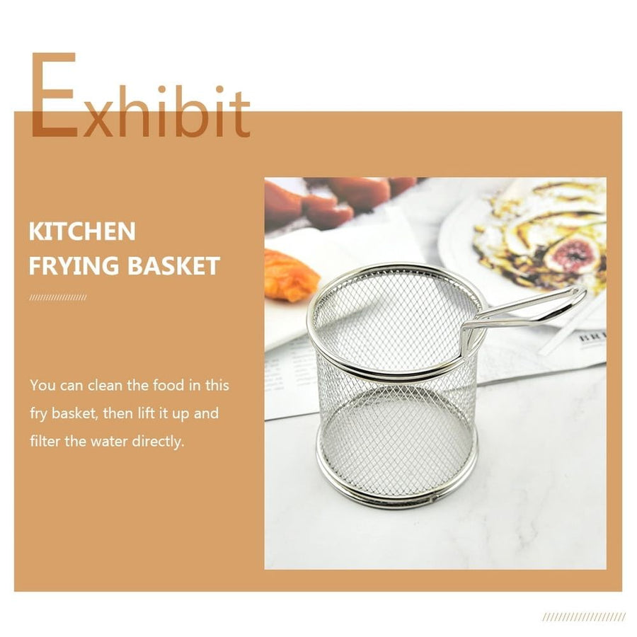 2Pcs Household Frying Basket with Easy Carry Stainless Steel Handle