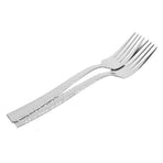 Hammered Forks Plated Silver Stainless Steel Easy Grip Home Use 2Pcs