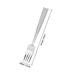 Hammered Forks Plated Silver Stainless Steel Easy Grip Home Use 2Pcs