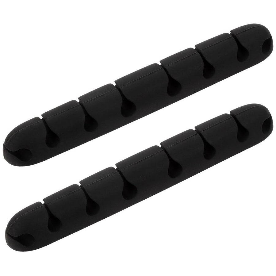 Adhesive Cable Clips Black Silicone Cord Keeper for Decor USB Cord Organizer 2Pcs
