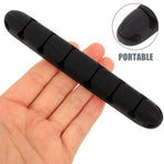 Adhesive Cable Clips Black Silicone Cord Keeper for Decor USB Cord Organizer 2Pcs