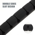 Adhesive Cable Clips Black Silicone Cord Keeper for Decor USB Cord Organizer 2Pcs