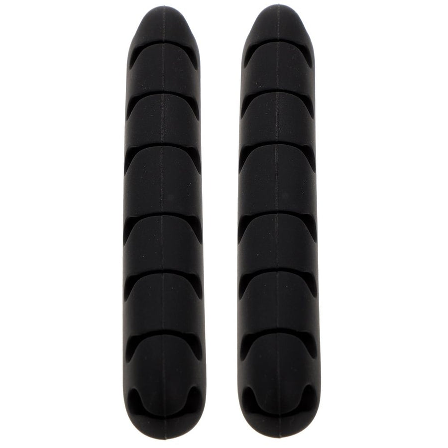 Adhesive Cable Clips Black Silicone Cord Keeper for Decor USB Cord Organizer 2Pcs
