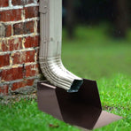 Durable Metal Gutter Splash Block, Coffee, Easy Installation for Outdoor Floor Protection