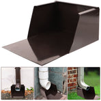 Durable Metal Gutter Splash Block, Coffee, Easy Installation for Outdoor Floor Protection