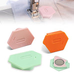 3 Pack Magnetic Seam Guide for Sewing Machine,2025 Upgraded Multifunctional Polygonal Hemmer Guide with Scale,Universal Sewing Accessory Supplies for Magnet Making Machines (3color)