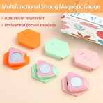 3 Pack Magnetic Seam Guide for Sewing Machine,2025 Upgraded Multifunctional Polygonal Hemmer Guide with Scale,Universal Sewing Accessory Supplies for Magnet Making Machines (3color)