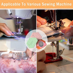 3 Pack Magnetic Seam Guide for Sewing Machine,2025 Upgraded Multifunctional Polygonal Hemmer Guide with Scale,Universal Sewing Accessory Supplies for Magnet Making Machines (3color)