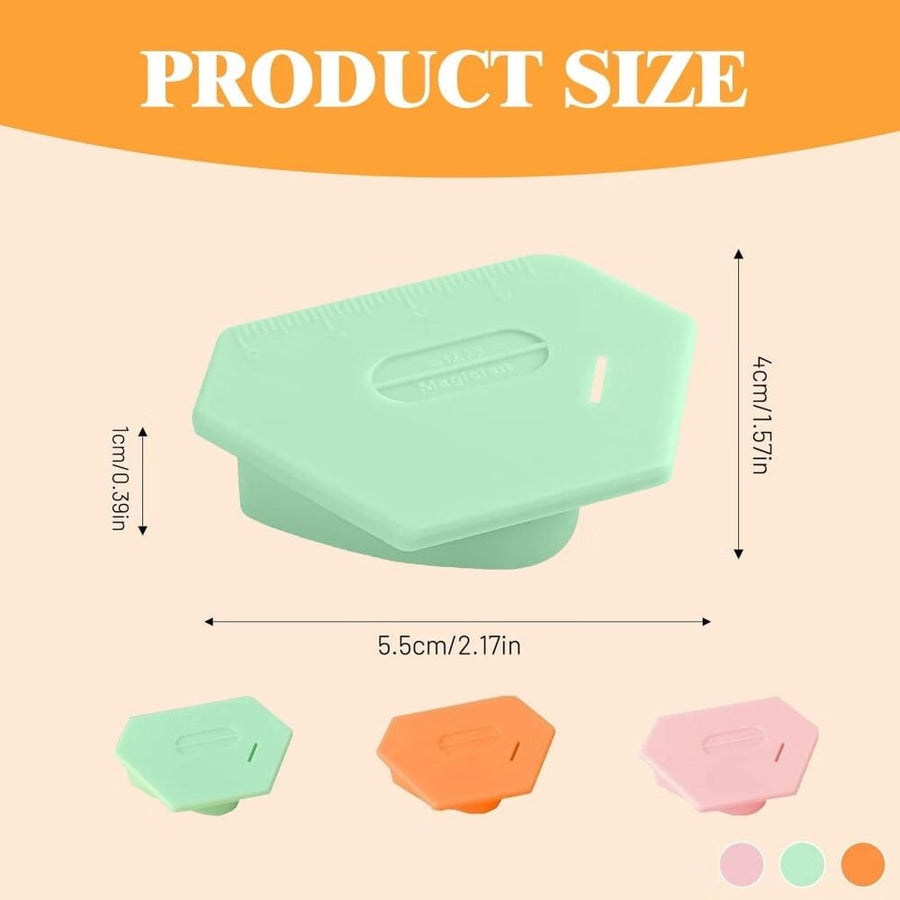 3 Pack Magnetic Seam Guide for Sewing Machine,2025 Upgraded Multifunctional Polygonal Hemmer Guide with Scale,Universal Sewing Accessory Supplies for Magnet Making Machines (3color)