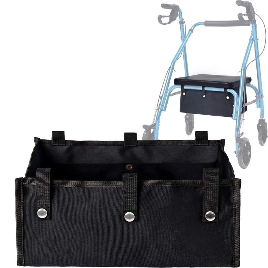 Walker Bag,Under Seat Rollator Bag,Rollator Seat Bag 4 Wheeled Walker Rollator Wheelchair Frame Replacement Storage Bag
