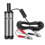 12V Fuel Transfer Pump,Mini Portable Stainless Steel On/Off Switch Oil Diesel Fuel Transfer Water Pump 12V 40mm
