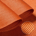 Round Braided Placemats Set of 6 Table Mats for Dining Tables Woven Washable Non-Slip Place mats 15 inch for Fall Decor(Orange,6pcs)