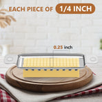 Butter & Cheese Slicer,Stainless Steel Multipurpose Food Cutter for Block butter,Butter Slicer Cut Into 1/4 Inch on Average,Dishwasher Safe