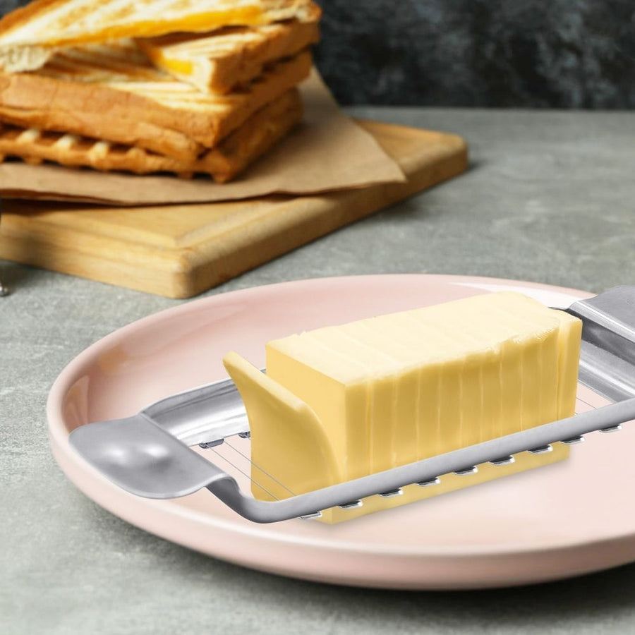 Butter & Cheese Slicer,Stainless Steel Multipurpose Food Cutter for Block butter,Butter Slicer Cut Into 1/4 Inch on Average,Dishwasher Safe