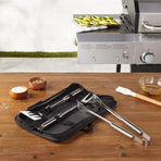 4-Piece Stainless Steel Barbeque Grilling Tool Set with Carry Bag,Grilling Accessories Bbq Tools Set,Grilling Accessories Bbq