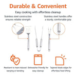 4-Piece Stainless Steel Barbeque Grilling Tool Set with Carry Bag,Grilling Accessories Bbq Tools Set,Grilling Accessories Bbq
