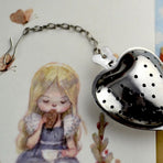 Stainless Steel Tea Infuser Mesh Heart Shaped Tea Strainer Spoon Sugar Flour Sifters Filters Tea Interval Diffuser for Loose Leaf, Spices, Seasonings,Easy Brewing, No Loose Leaves