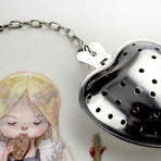 Stainless Steel Tea Infuser Mesh Heart Shaped Tea Strainer Spoon Sugar Flour Sifters Filters Tea Interval Diffuser for Loose Leaf, Spices, Seasonings,Easy Brewing, No Loose Leaves