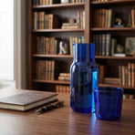 500ml Nightstand Water Carafe and Tumbler Glass Set - Bedside Pitcher for Drinking Water, Bedroom Hydration Accessory