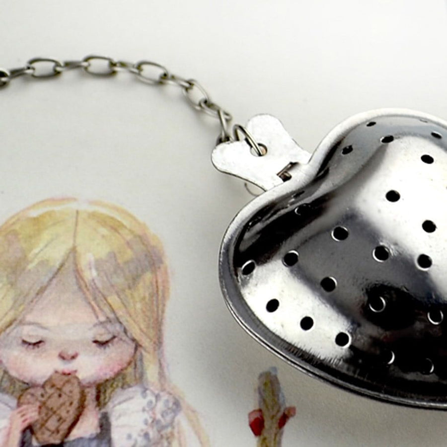 Stainless Steel Tea Infuser Mesh Heart Shaped Tea Strainer Spoon Sugar Flour Sifters Filters Tea Interval Diffuser for Loose Leaf, Spices, Seasonings,Easy Brewing, No Loose Leaves