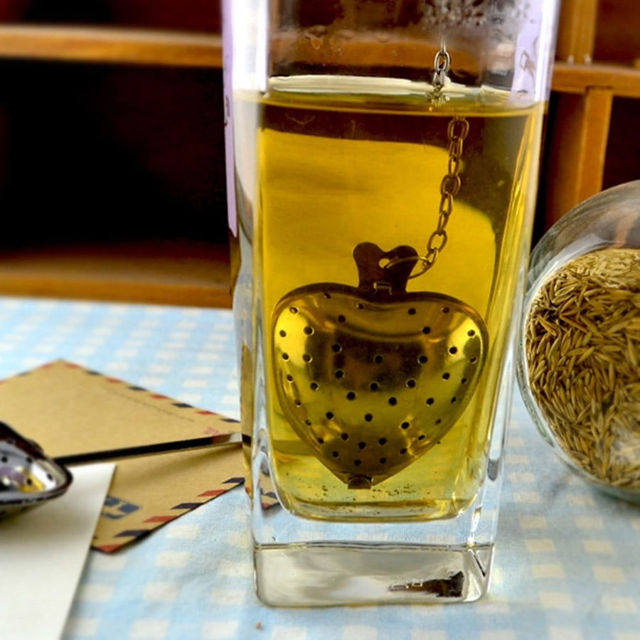 Stainless Steel Tea Infuser Mesh Heart Shaped Tea Strainer Spoon Sugar Flour Sifters Filters Tea Interval Diffuser for Loose Leaf, Spices, Seasonings,Easy Brewing, No Loose Leaves